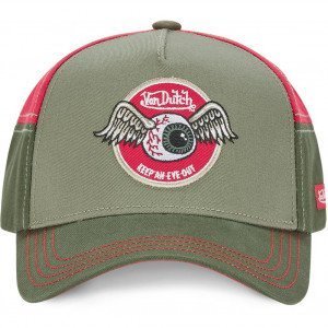 VON DUTCH Casquette Homme Coton AVIN GRE Gris Rouge