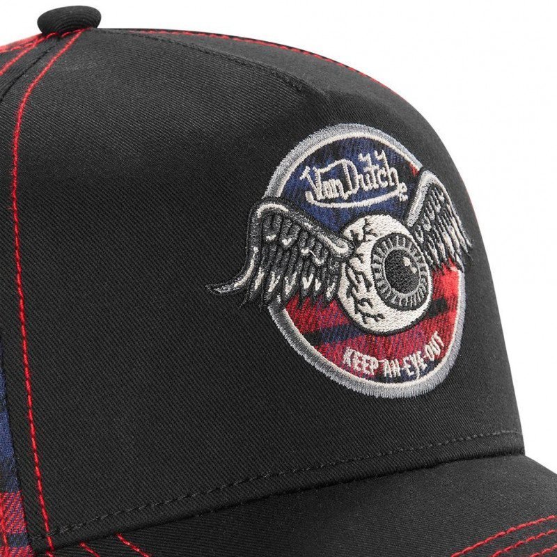 Casquette Homme ACAR Noir et Rouge