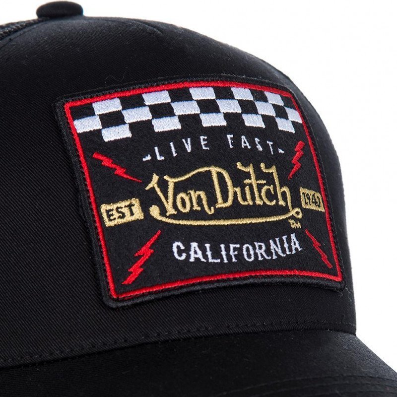 VON DUTCH Casquette Homme Microfibre BLACKY 04 Noir