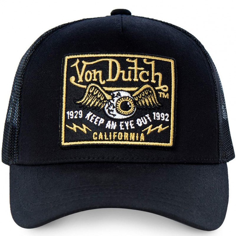 VON DUTCH Casquette Homme MicroCoton BLKB Noir Or