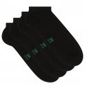 LOT DE 2 Socquettes Chaussettes Homme GREEN Noir et Uni