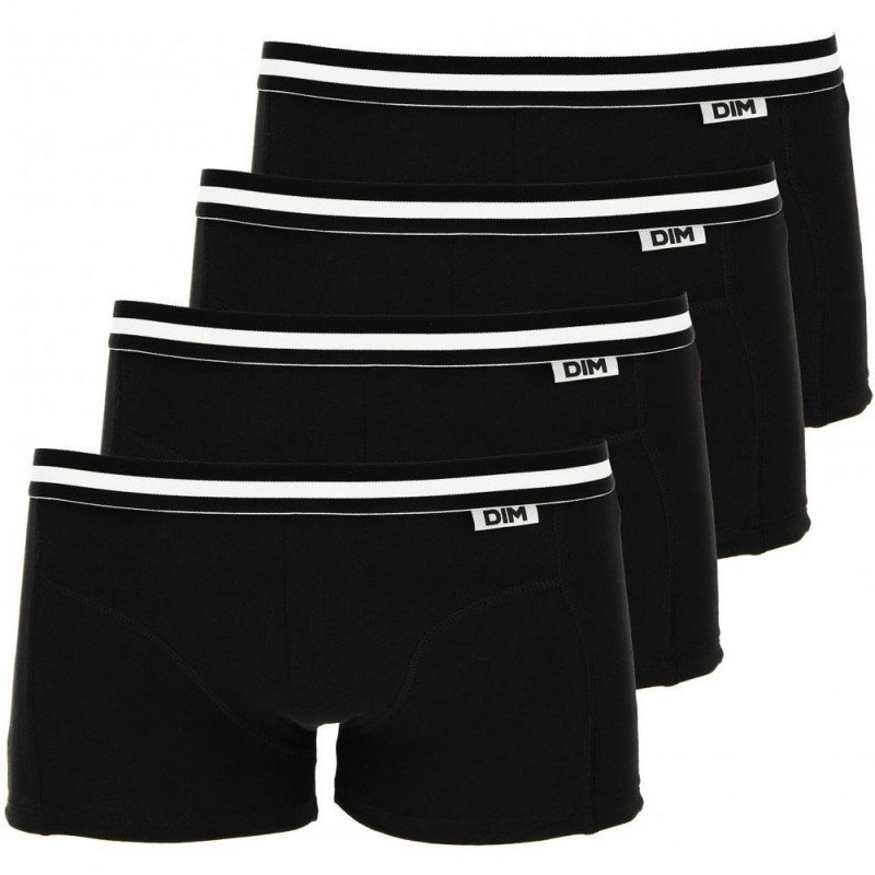 LOT DE 4 Boxer Sous-vêtements Homme ECODIM4 Noir et Uni