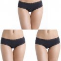 LOT DE 3 Shorty Sous-vêtements Femme BDX3 Noir et Uni