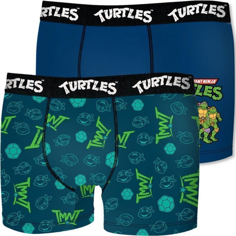 LOT DE 2 Boxer Sous-vêtements Garçon BCX2ASS Bleu et Vert