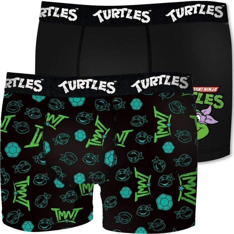 LOT DE 2 Boxer Sous-vêtements Garçon BCX2ASS Noir et Vert