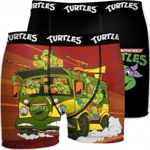 NICKELODEON 2 Boxers Garçon BMX2ASS Noir Multico TORTUES NINJA