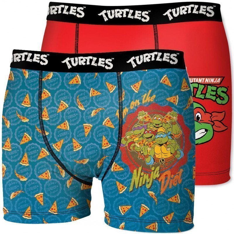 LOT DE 2 Boxer Sous-vêtements Garçon BMX2ASS Bleu et Rouge