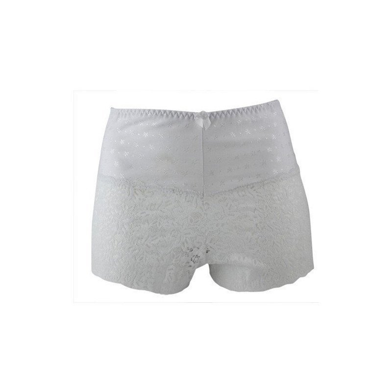 Boxer Femme Dentelle Ventre plat ORIANE Blanc SIMPLY ME