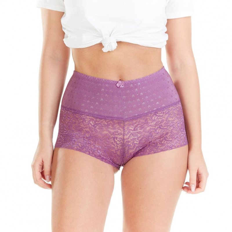 Boxer Femme ORIANE Violet et Parme