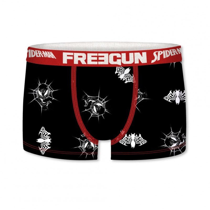 FREEGUN Boxer Bébé Garçon Microfibre MIN Noir Rouge SPIDERMAN