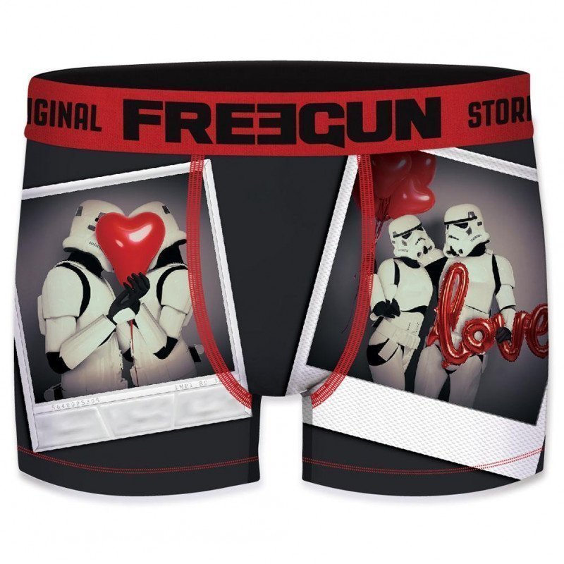 FREEGUN Boxer Homme Microfibre AMO Noir Rouge STAR WARS