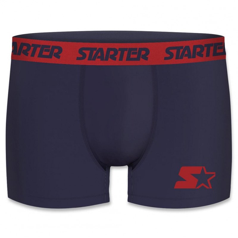 STARTER Boxer Homme Coton SMART AS2 Marine Rouge