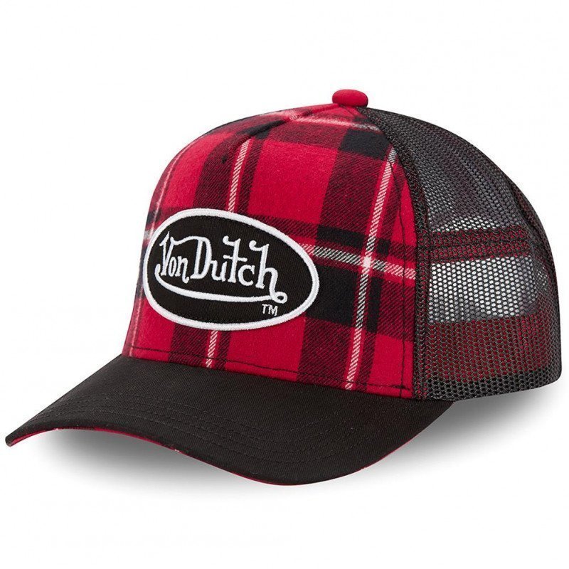 Casquette Homme CARA Rouge et Noir