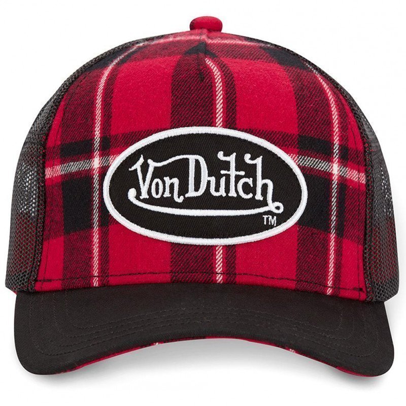 Casquette Homme CARA Rouge et Noir