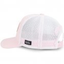 VON DUTCH Casquette Femme Microfibre STRIP Rose pâle Blanc