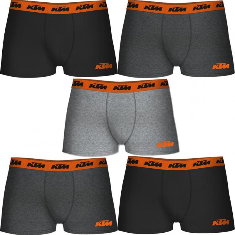 LOT DE 5 Boxer Sous-vêtements Homme BCX5 Noir et Gris