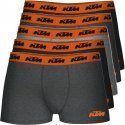 KTM Lot de 5 Boxers Homme Coton BCX5 Gris Noir