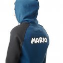 SUPER MARIO Sweat à Capuche Homme Coton MAR Bleu Noir CAPSLAB