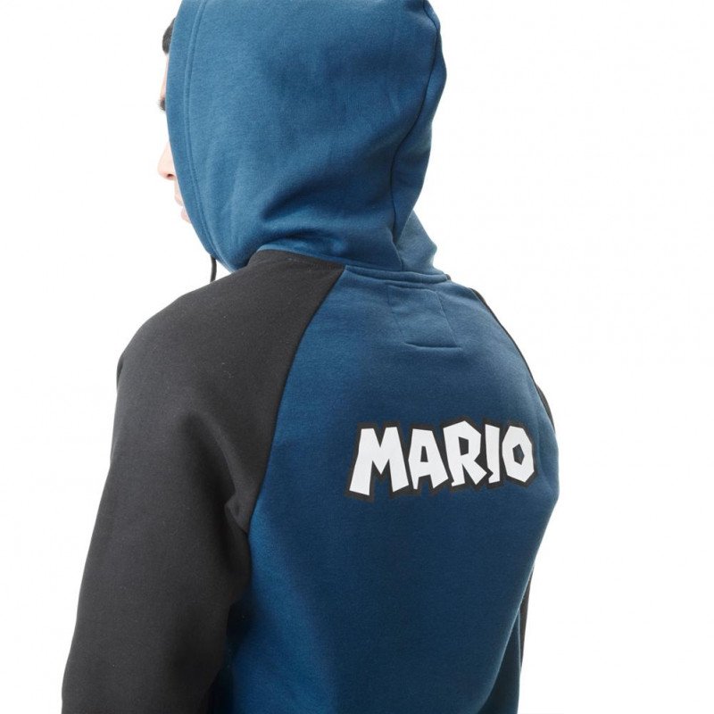 Sweat à Capuche Homme MAR Bleu et Noir