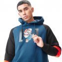 SUPER MARIO Sweat à Capuche Homme Coton MAR Bleu Noir CAPSLAB