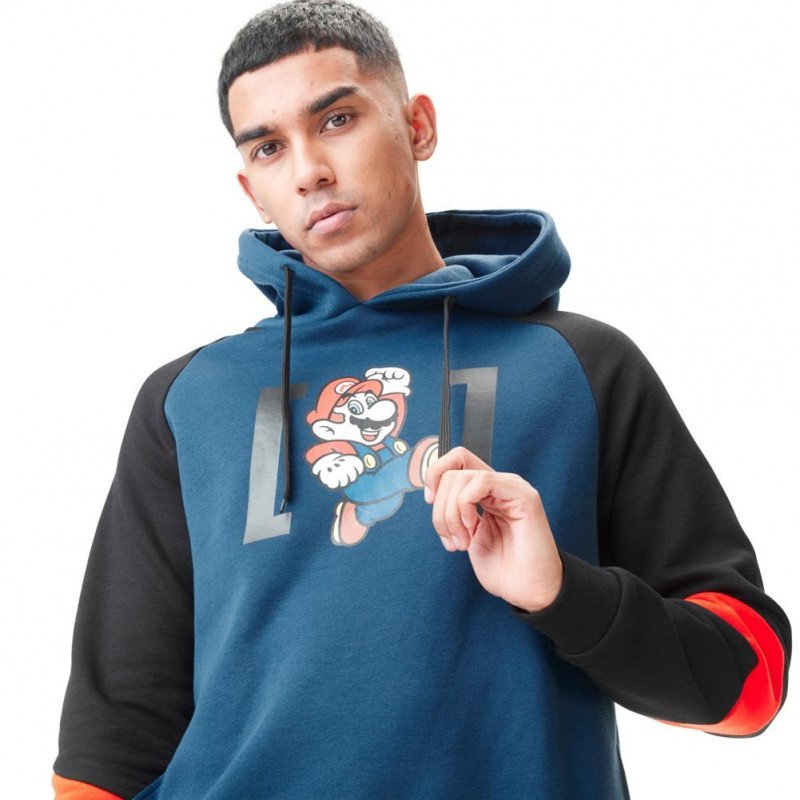 Sweat à Capuche Homme MAR Bleu et Noir