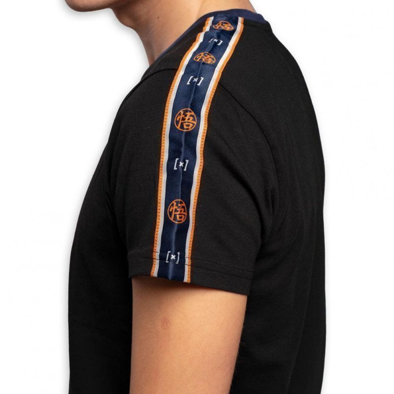 T-shirt manches courtes col rond Homme GOK2 Noir et Orange