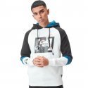 Sweat à Capuche Homme TSU1 Blanc et Noir