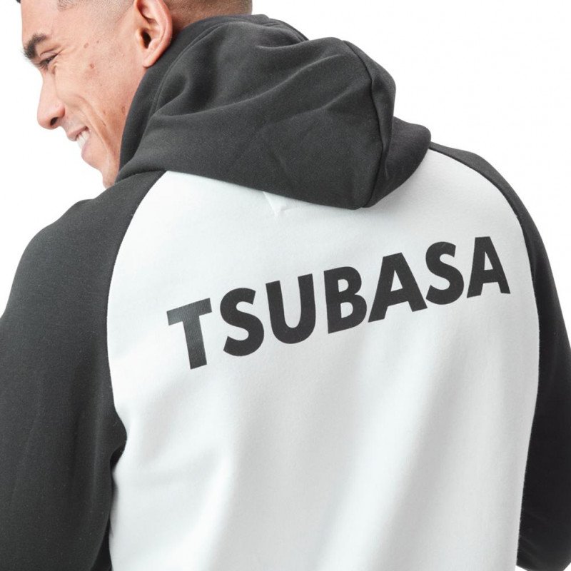 Sweat à Capuche Homme TSU1 Blanc et Noir