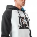 Sweat à Capuche Homme TSU1 Blanc et Noir