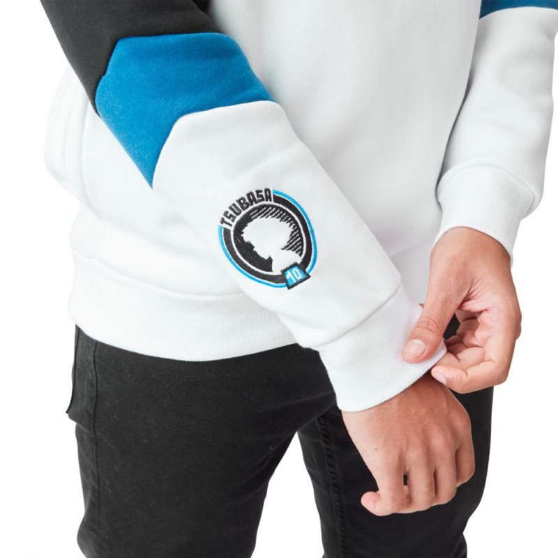 Sweat à Capuche Homme TSU1 Blanc et Noir