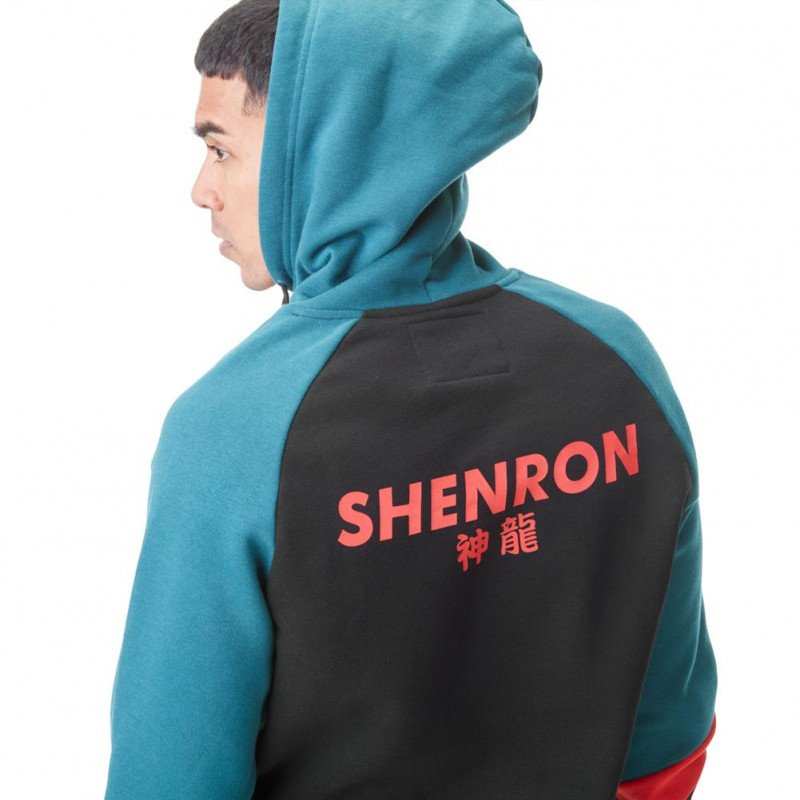 Sweat à Capuche Homme SHE Noir et Bleu