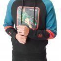 Sweat à Capuche Homme SHE Noir et Bleu