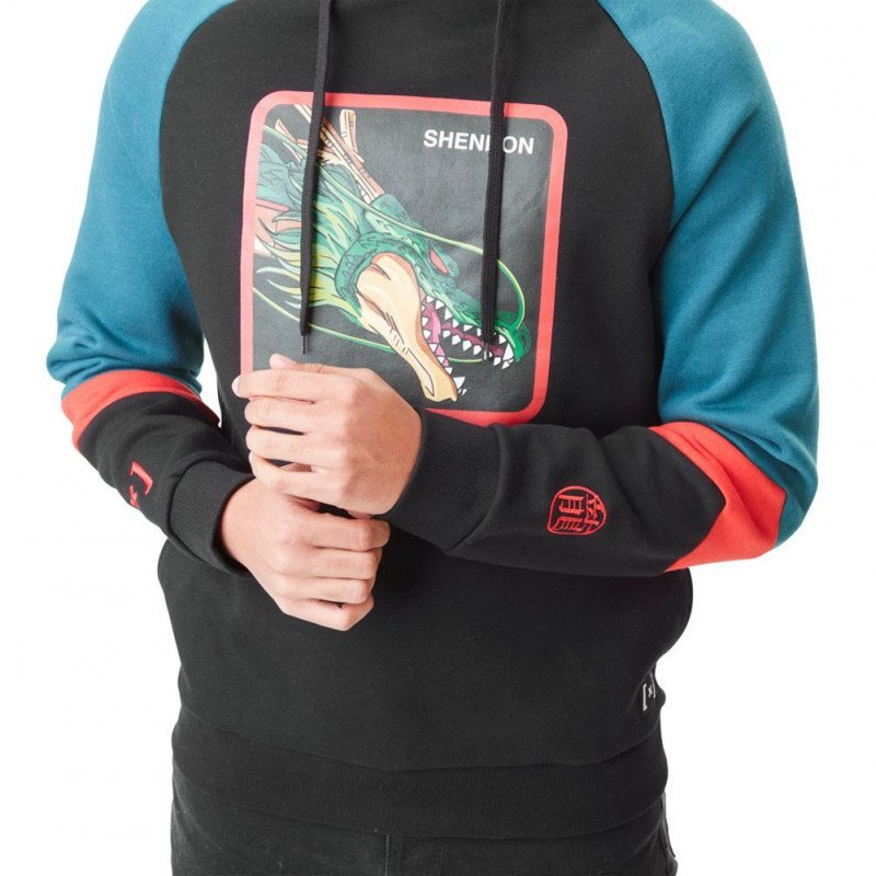 DRAGON BALL Z Sweat à Capuche Homme Coton SHE Noir Bleu CAPSLAB