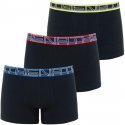 ATHENA Lot de 3 Boxers Homme Coton FULLSTRETCH Noir ceinture Vert Rouge Bleu