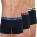 ATHENA Lot de 3 Boxers Homme Coton FULLSTRETCH Noir ceinture Vert Rouge Bleu