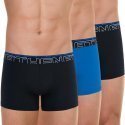 ATHENA Lot de 3 Boxers Homme Microfibre SECONDEPEAU Noir Bleu Noir