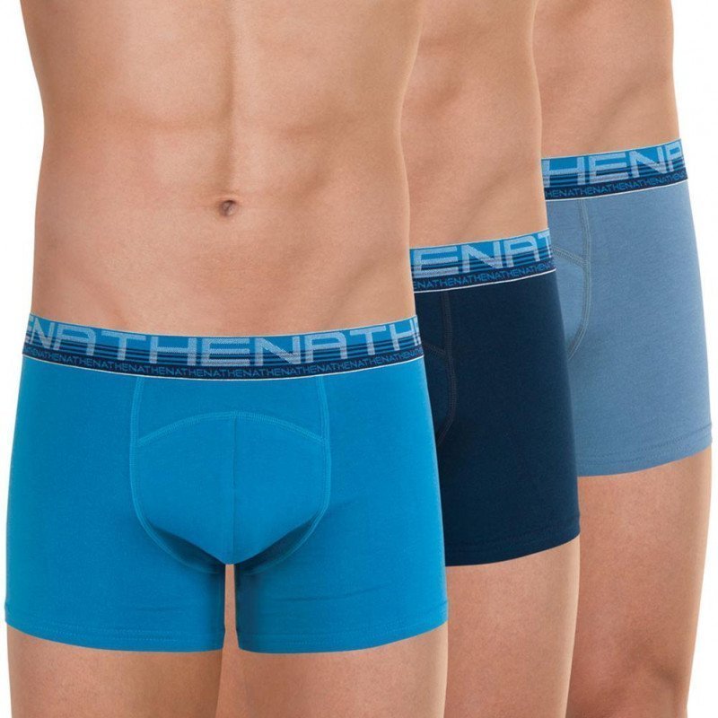 LOT DE 3 Boxer Sous-vêtements Homme BIOPACK Gris et Lagon