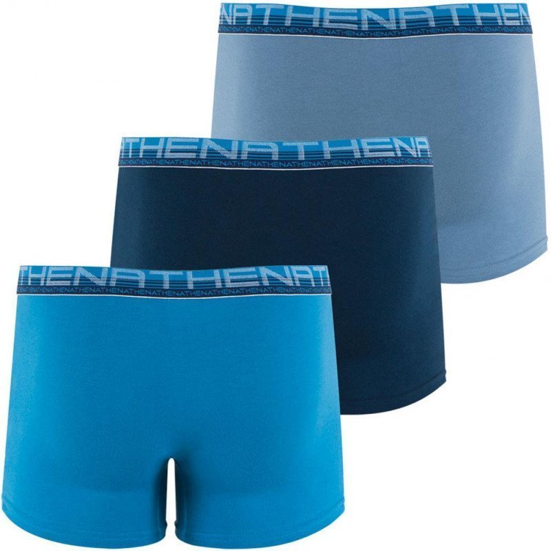 LOT DE 3 Boxer Sous-vêtements Homme BIOPACK Gris et Lagon