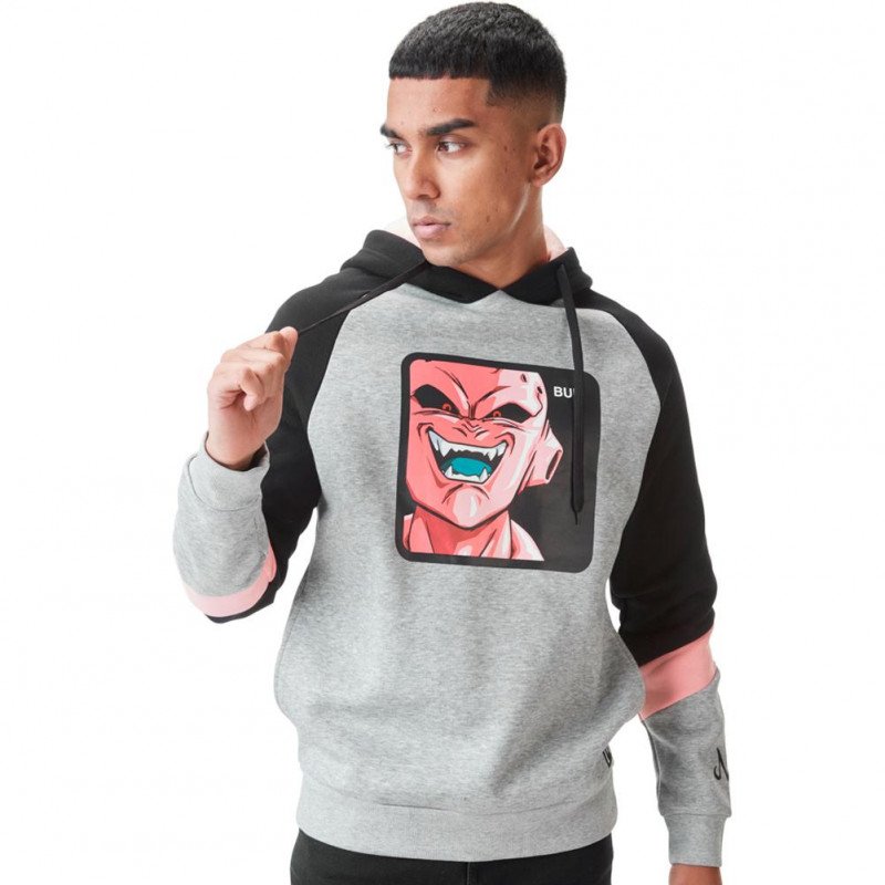 Sweat à Capuche Homme BUU Gris et Noir