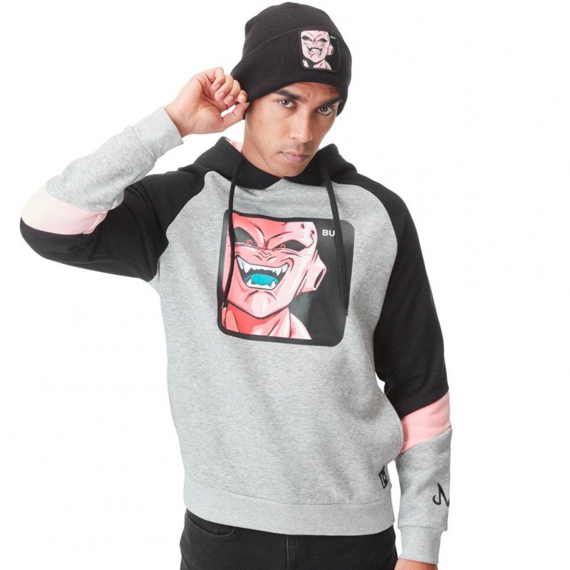 Sweat à Capuche Homme BUU Gris et Noir