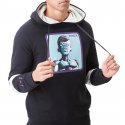 Sweat à Capuche Homme FRI2 Noir et Ciel