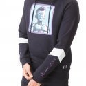 Sweat à Capuche Homme FRI2 Noir et Ciel