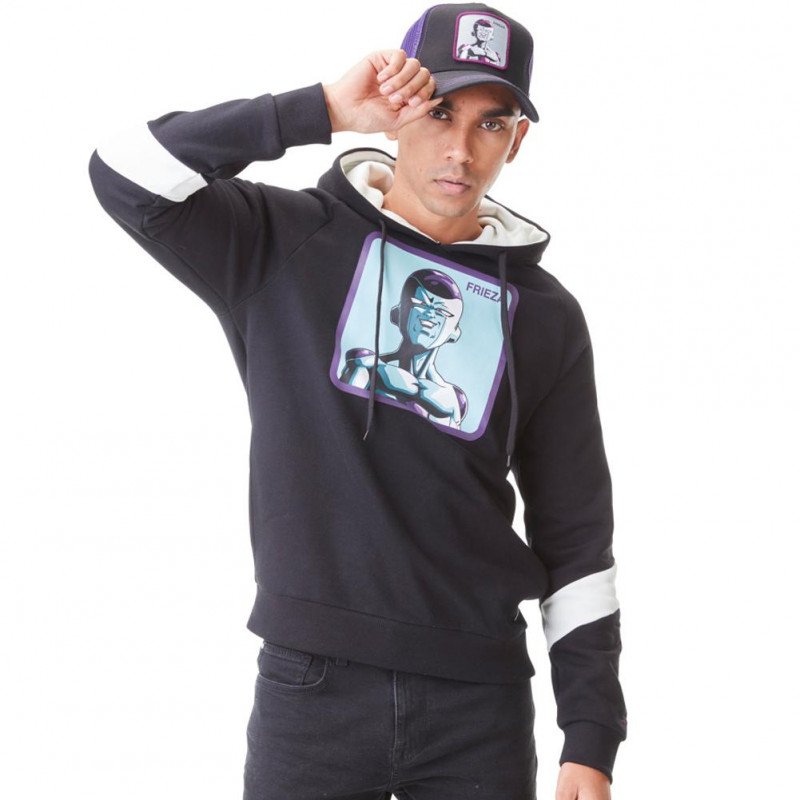 Sweat à Capuche Homme FRI2 Noir et Ciel