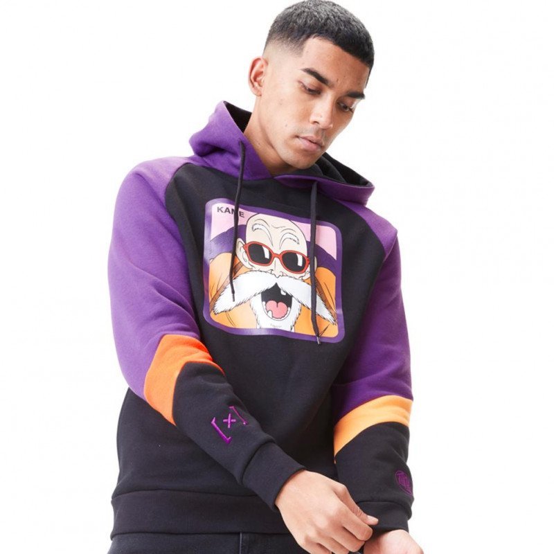 Sweat à Capuche Homme KAME Noir et Violet