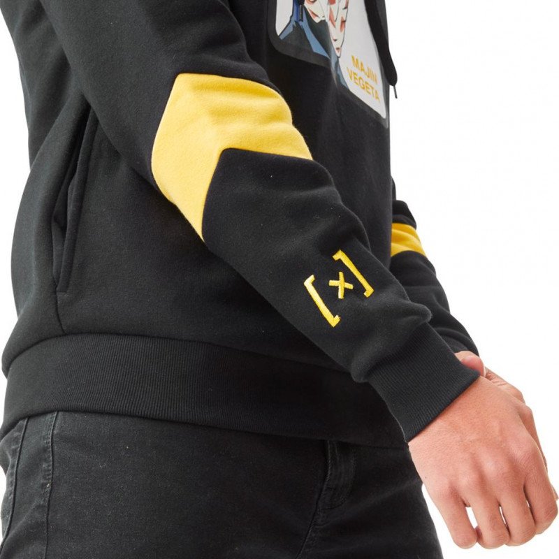 DRAGON BALL Z Sweat à Capuche Homme Coton VGM2 Noir Jaune CAPSLAB