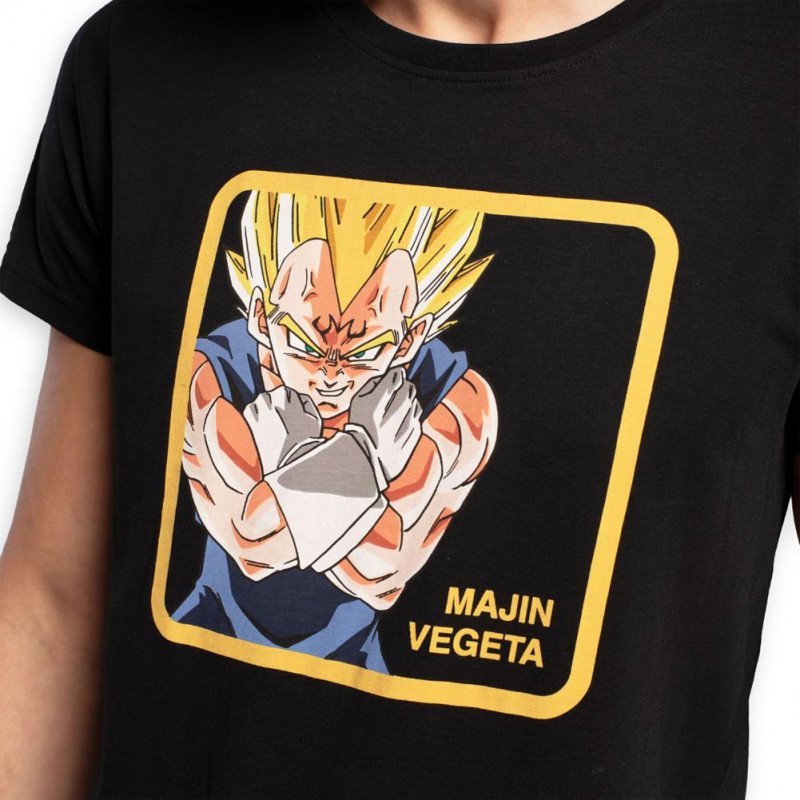 DRAGON BALL Z T-shirt Col rond Homme Coton VGM2 Noir CAPSLAB