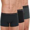 EMINENCE Lot de 3 Boxers Homme Coton BUSINESSPRINT Noir Navet Carotte