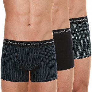 EMINENCE 3 Boxers Homme Coton BUSINESSPRINT Noir Navet Carotte