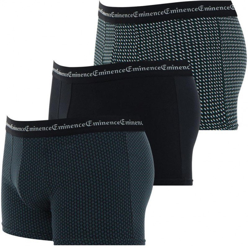 LOT DE 3 Boxer Sous-vêtements Homme BUSINESSPRINT Noir et Anthracite