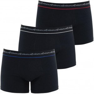 EMINENCE Lot de 3 Boxers Homme Coton BUSINESS21 Noir Noir Noir